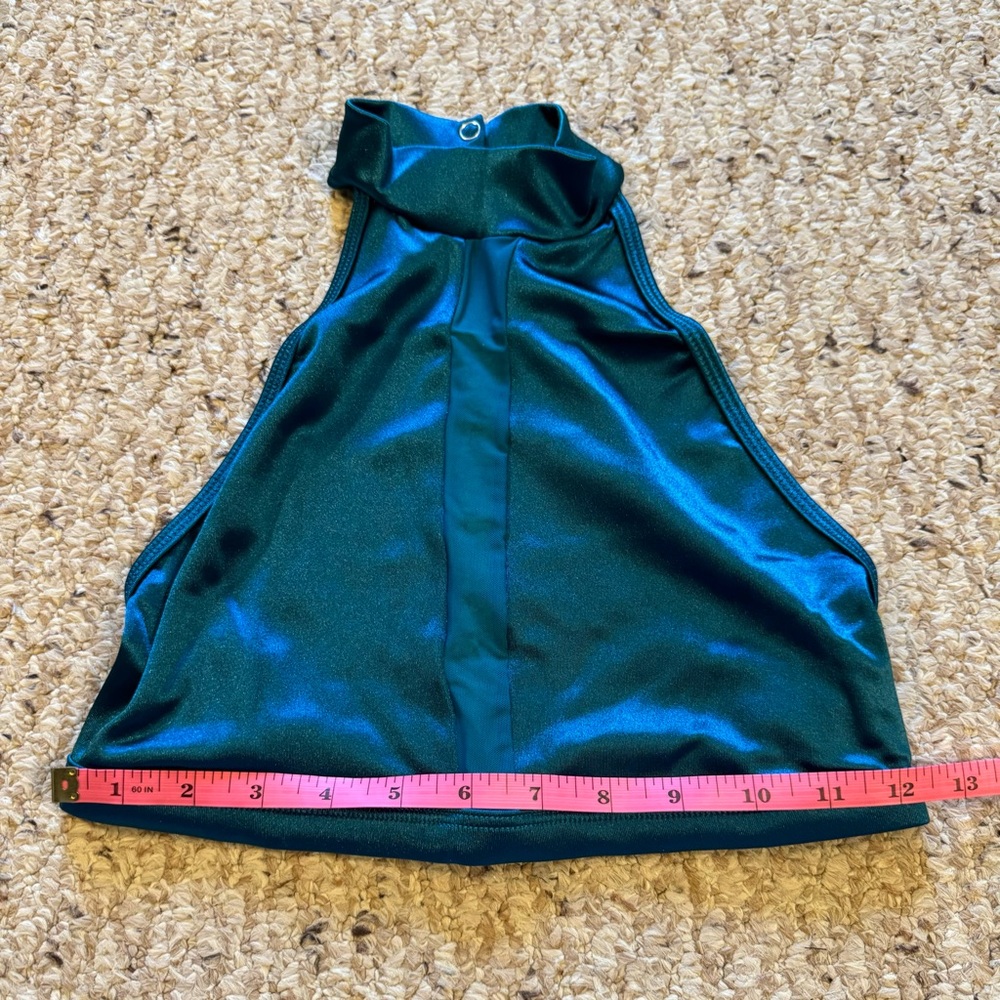 *3 for $9* Teal Satin Bra Top - Picture 3 of 6